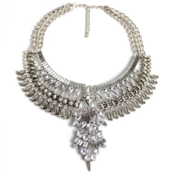 alloy diamond short necklace crystal necklace - Image 2