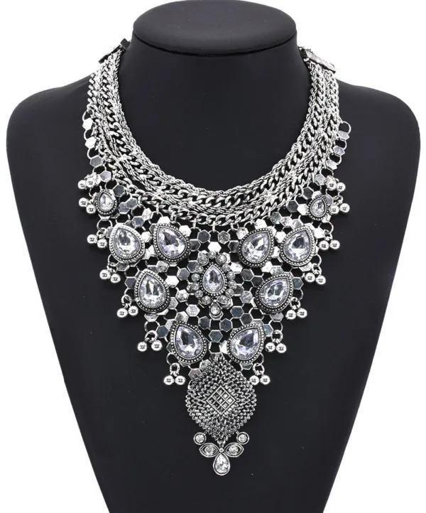 alloy diamond short necklace crystal necklace - Image 15