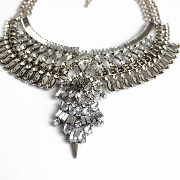 alloy diamond short necklace crystal necklace - Image 3