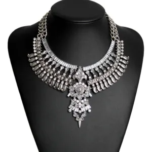 alloy diamond short necklace crystal necklace