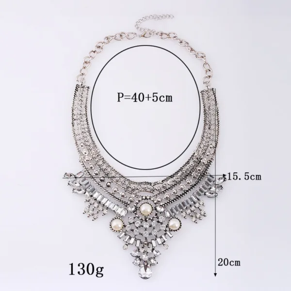 alloy diamond short necklace crystal necklace - Image 9