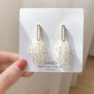 crystal tassel grape earrings female niche high end earrings earrings