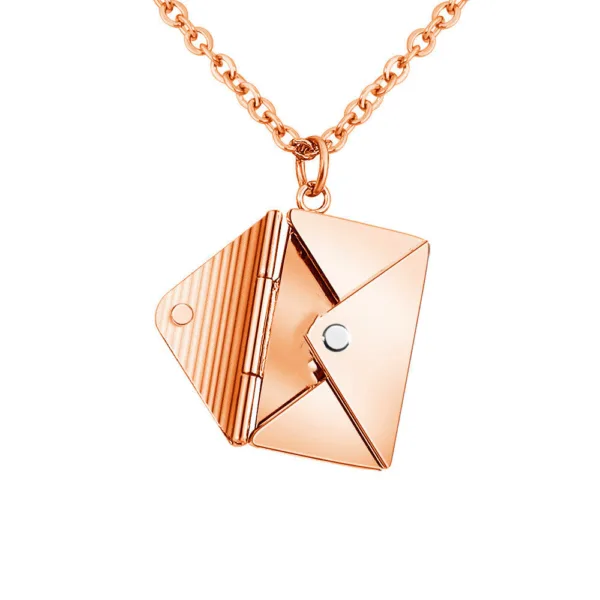 fashion jewelry envelop necklace women lover letter pendant best gifts for girlfriend - Image 12