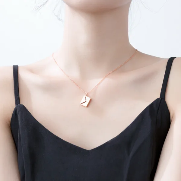 fashion jewelry envelop necklace women lover letter pendant best gifts for girlfriend - Image 4