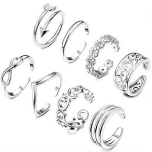 feet rings foot personality charm rose simple rings womens rings