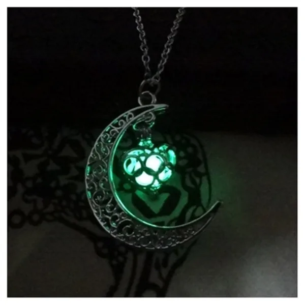 glowing pendant necklaces silver plated chain necklaces - Image 15