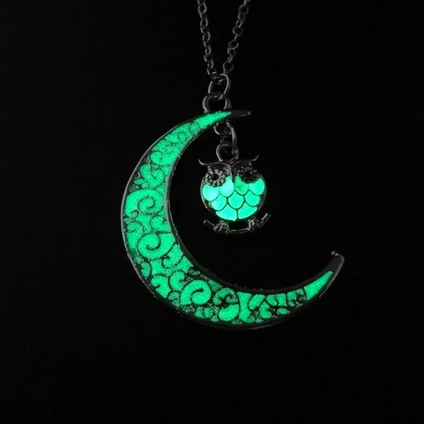 glowing pendant necklaces silver plated chain necklaces - Image 16