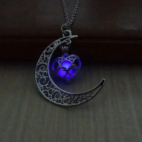 glowing pendant necklaces silver plated chain necklaces - Image 9