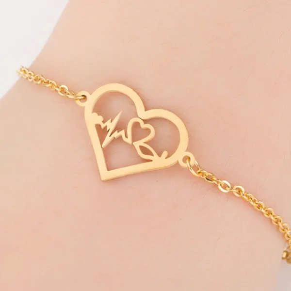 gold color charms bracelet femme stainless steel women jewelry lucky origami elephant bracelets friendship gifts - Image 11