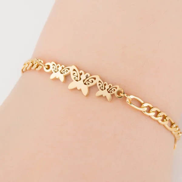 gold color charms bracelet femme stainless steel women jewelry lucky origami elephant bracelets friendship gifts - Image 5