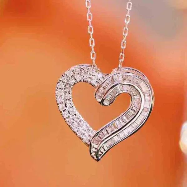 heart pendant necklace girls jewelry - Image 2