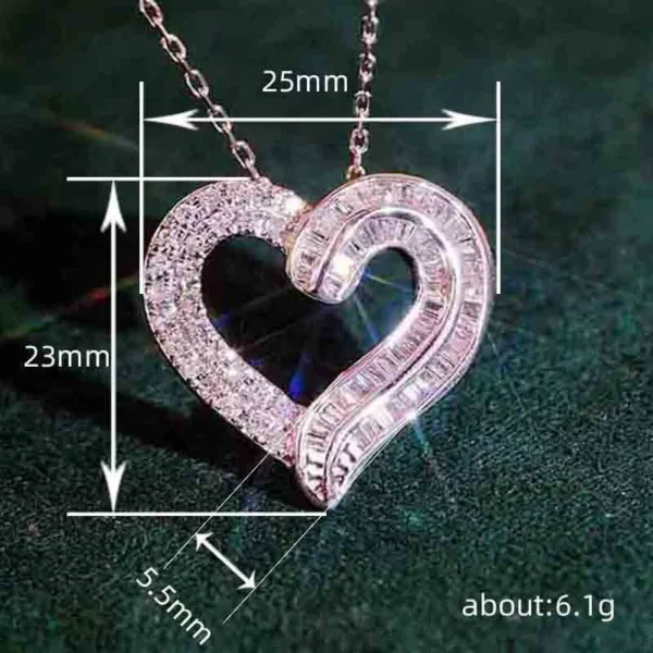 heart pendant necklace girls jewelry - Image 4