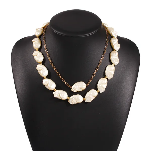 holiday style irregular pearl necklace - Image 2