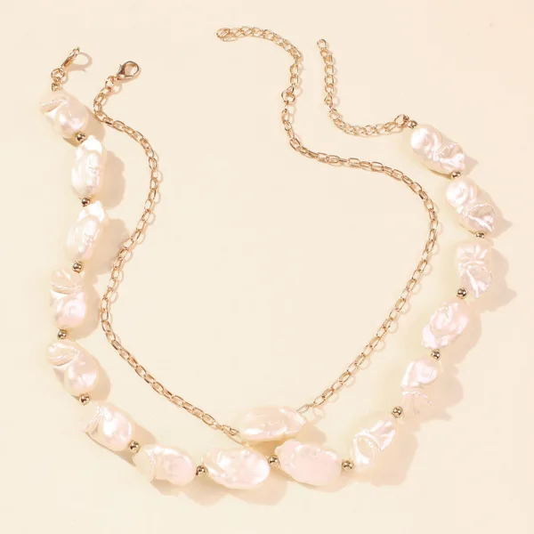 holiday style irregular pearl necklace - Image 5