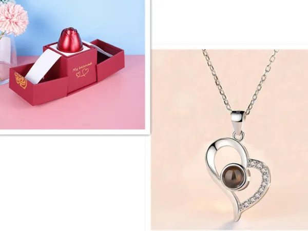 hot valentines day gifts metal rose jewelry gift box necklace for wedding girlfriend necklace gifts - Image 18