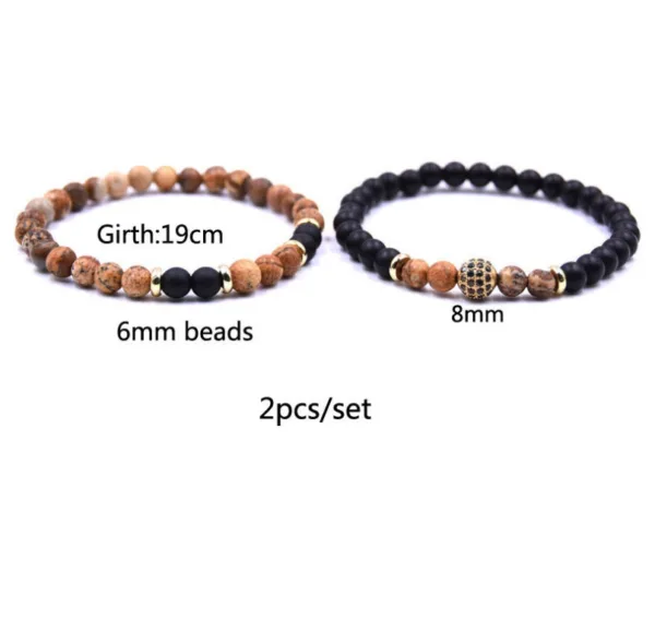 natural stone bracelet set micro zircon bracelet - Image 2