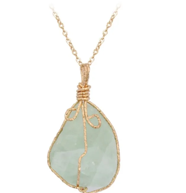 natural stone pendant irregular crystal rough necklace - Image 6