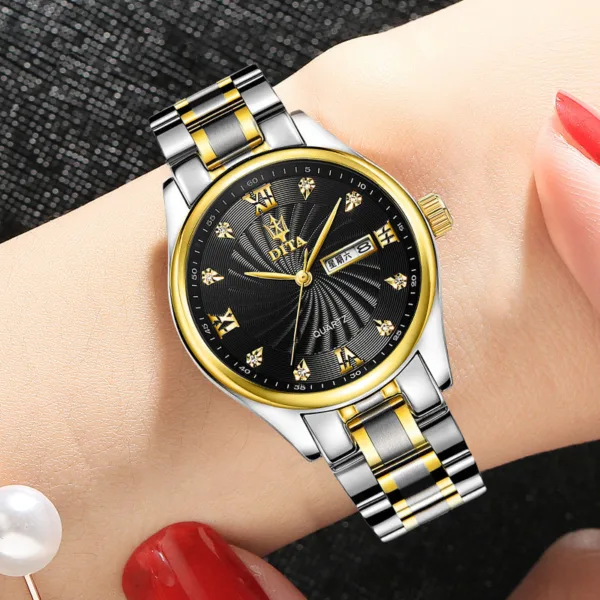 new couple models a pair of watches mens and womens watches waterproof watches - Image 2