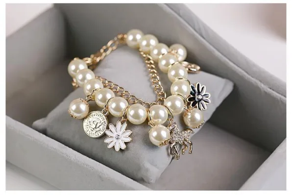 pearl flower bracelet jewelry - Image 4