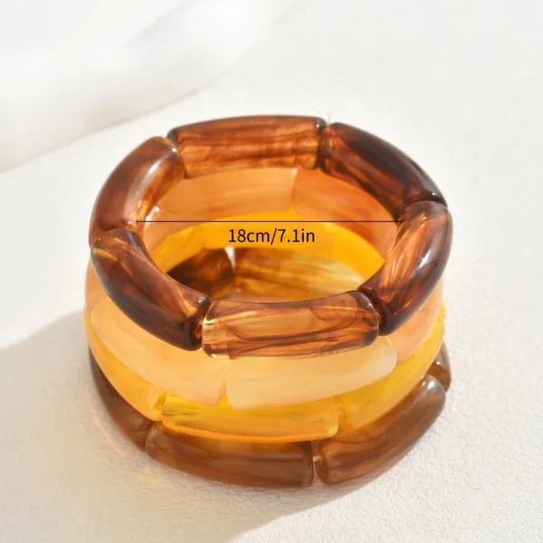 resin acrylic multi layer design bracelet - Image 4