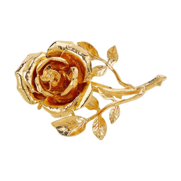 retro metal three dimensional rose flower accessories coat suit brooch - Image 6