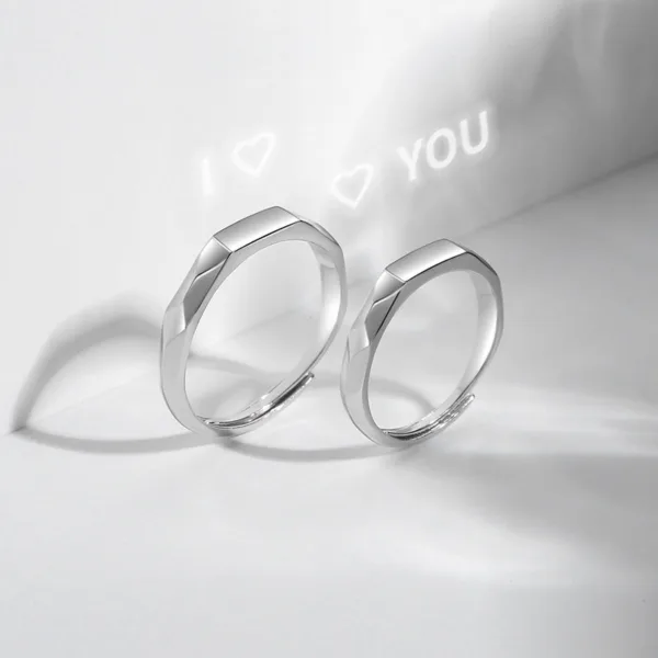 s925 sterling silver rings by light reflect show surprise love pattern surface hidden new jewelry romantic party gift wedding engagement - Image 3