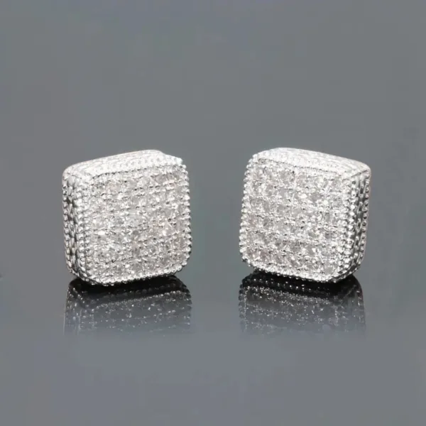 simple full jeweled stud earrings womens fashion - Image 2