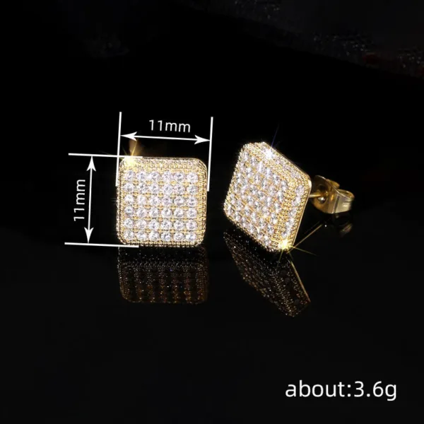 simple full jeweled stud earrings womens fashion - Image 4