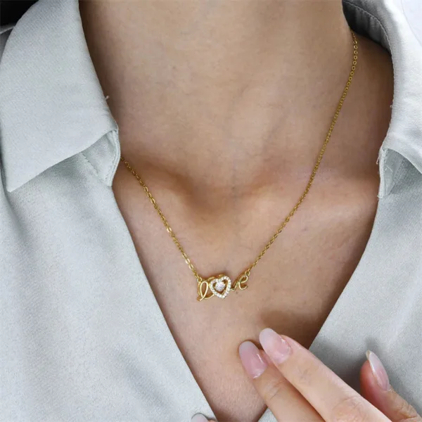 valentines day gift new titanium steel necklace fashion new love smart necklace female clavicle chain fashion jewelry woman - Image 3