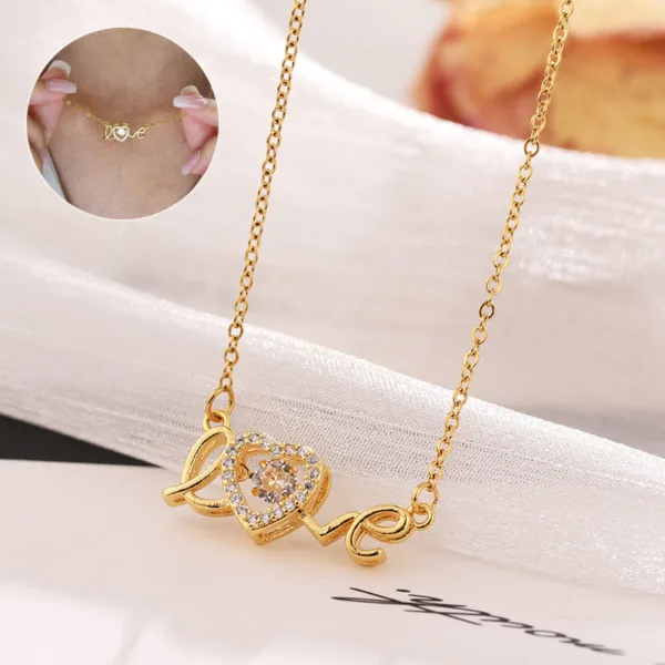 valentines day gift new titanium steel necklace fashion new love smart necklace female clavicle chain fashion jewelry woman