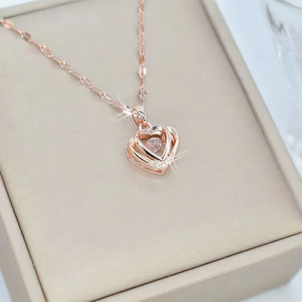 valentines day gift perfume bottle pendant titanium steel necklace korean trend zircon luxury female necklace charm jewelry gift fashion jewelry woman - Image 25