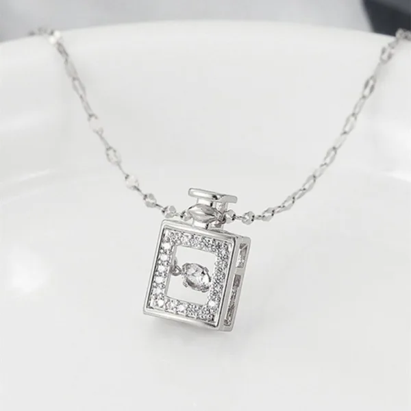 valentines day gift perfume bottle pendant titanium steel necklace korean trend zircon luxury female necklace charm jewelry gift fashion jewelry woman - Image 10