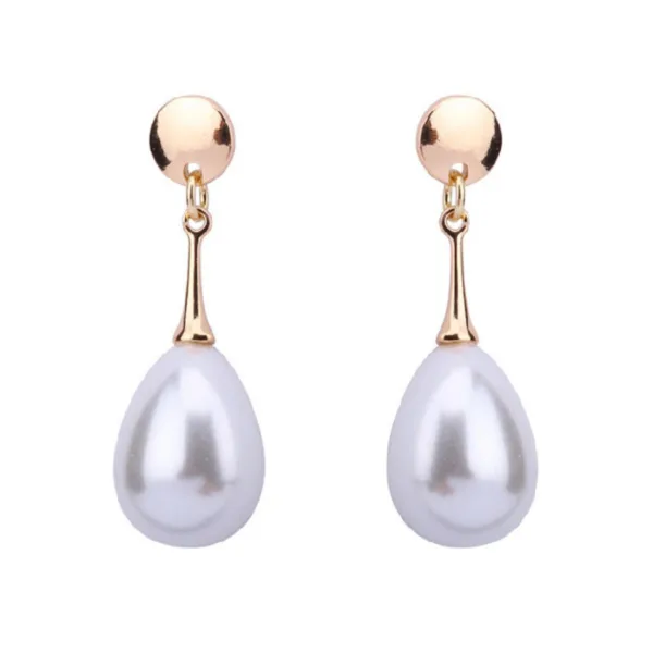 waterdrop pearl simple personality earrings - Image 4