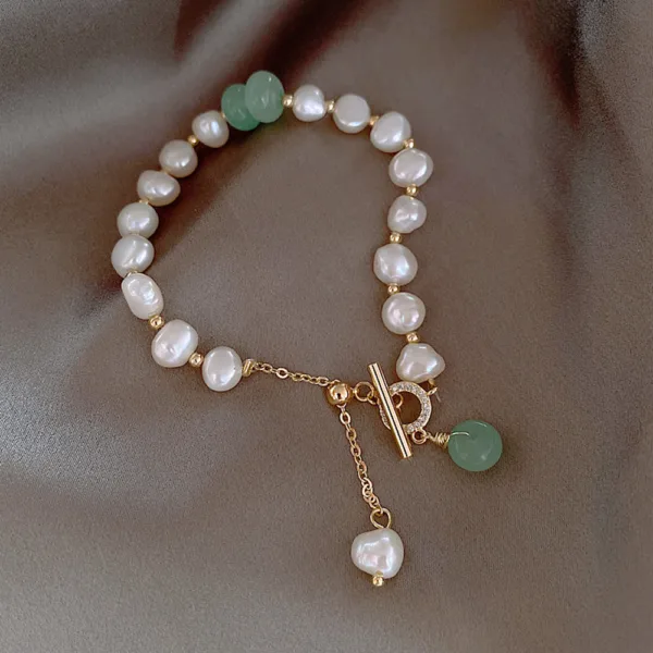 women irregular freshwater pearl adjustable bracelet - Image 3